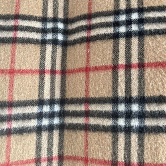 BURBERRY London Vintage Classic Nova Check Knit 100% Cashmere Beige SCARF - Picture 4 of 10